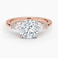 Load image into Gallery viewer, Symphony Three Stone Cushion Cut Moissanite Engagement Ring
