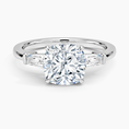 Load image into Gallery viewer, Symphony Three Stone Cushion Cut Moissanite Engagement Ring