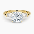 Load image into Gallery viewer, Symphony Three Stone Cushion Cut Moissanite Engagement Ring