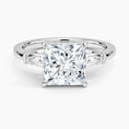 Load image into Gallery viewer, Symphony Three Stone Princess Cut Moissanite Engagement Ring