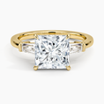 Load image into Gallery viewer, Symphony Three Stone Princess Cut Moissanite Engagement Ring