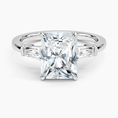 Load image into Gallery viewer, Symphony Three Stone Radiant Cut Moissanite Engagement Ring