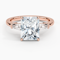 Load image into Gallery viewer, Symphony Three Stone Radiant Cut Moissanite Engagement Ring