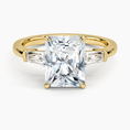 Load image into Gallery viewer, Symphony Three Stone Radiant Cut Moissanite Engagement Ring