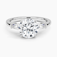 Load image into Gallery viewer, Symphony Three Stone Round Cut Moissanite Engagement Ring