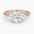 Load image into Gallery viewer, Symphony Three Stone Round Cut Moissanite Engagement Ring