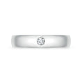 Comfort Fit Flush Round Moissanite Men’s Wedding Band-5 mm