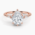 The Radiant Pear Cut Moissanite Engagement Ring