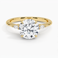 Load image into Gallery viewer, The Radiant Round Cut Moissanite Engagement Ring