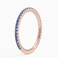 Three-Quarter Coverage Blue Sapphire Wedding Band - 1.4 mm