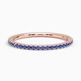 Three-Quarter Coverage Blue Sapphire Wedding Band - 1.4 mm