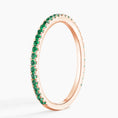 Three-Quarter Coverage Emerald Wedding Band - 1.4 mm