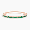 Three-Quarter Coverage Emerald Wedding Band - 1.4 mm