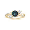 Three Stone Lab-created Alexandrite Twisted Band Promise Ring