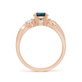 Three Stone Lab-created Alexandrite Twisted Band Promise Ring