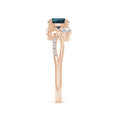 Three Stone Lab-created Alexandrite Twisted Band Promise Ring