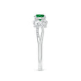 Three Stone Lab-created Emerald Twisted Band Promise Ring