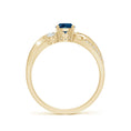 Three Stone London Blue Topaz Twisted Band Promise Ring