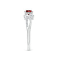 Three Stone Lab-created Ruby Twisted Band Promise Ring