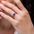 Three Stone Lab-created Sapphire Twisted Band Promise Ring