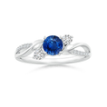 Three Stone Lab-created Sapphire Twisted Band Promise Ring
