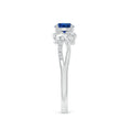 Three Stone Lab-created Sapphire Twisted Band Promise Ring