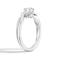 Load image into Gallery viewer, Three Stone Moissanite Twisted Band Promise Ring