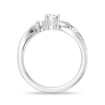 Load image into Gallery viewer, Three Stone Moissanite Twisted Band Promise Ring