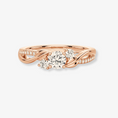Load image into Gallery viewer, Three Stone Moissanite Twisted Band Promise Ring