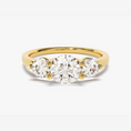 Load image into Gallery viewer, Three Stone Round Cut Moissanite Engagement Ring