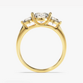 Load image into Gallery viewer, Three Stone Round Cut Moissanite Engagement Ring