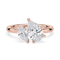 Toi et Moi Moissanite Engagement Ring