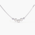Load image into Gallery viewer, 0.06 CTW Trio Round Bezel Set Moissanite Necklace