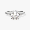 Load image into Gallery viewer, Twilight Oval Cut Cluster Moissanite Engagement Ring