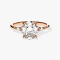 Load image into Gallery viewer, Twilight Oval Cut Cluster Moissanite Engagement Ring