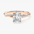 Twist Oval Cut Moissanite Engagement Ring