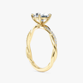 Twist Oval Cut Moissanite Engagement Ring