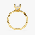 Load image into Gallery viewer, Twist Asscher Cut Moissanite Engagement Ring