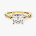Load image into Gallery viewer, Twist Asscher Cut Moissanite Engagement Ring