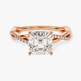 Load image into Gallery viewer, Twist Asscher Cut Moissanite Engagement Ring