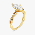 Load image into Gallery viewer, Twist Marquise Cut Moissanite Engagement Ring