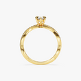 Twist Pear Cut Moissanite Engagement Ring