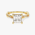Load image into Gallery viewer, Twist Princess Cut Moissanite Engagement Ring