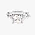 Load image into Gallery viewer, Twist Princess Cut Moissanite Engagement Ring
