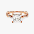 Load image into Gallery viewer, Twist Princess Cut Moissanite Engagement Ring