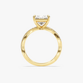 Load image into Gallery viewer, Twist Princess Cut Moissanite Engagement Ring