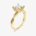 Load image into Gallery viewer, Twist Princess Cut Moissanite Engagement Ring