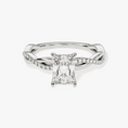 Load image into Gallery viewer, Twist Radiant Cut Moissanite Engagement Ring