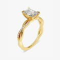 Load image into Gallery viewer, Twist Radiant Cut Moissanite Engagement Ring