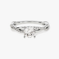 Load image into Gallery viewer, Twisted Cushion Cut Moissanite Engagement Ring